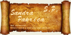 Sandra Paprica vizit kartica